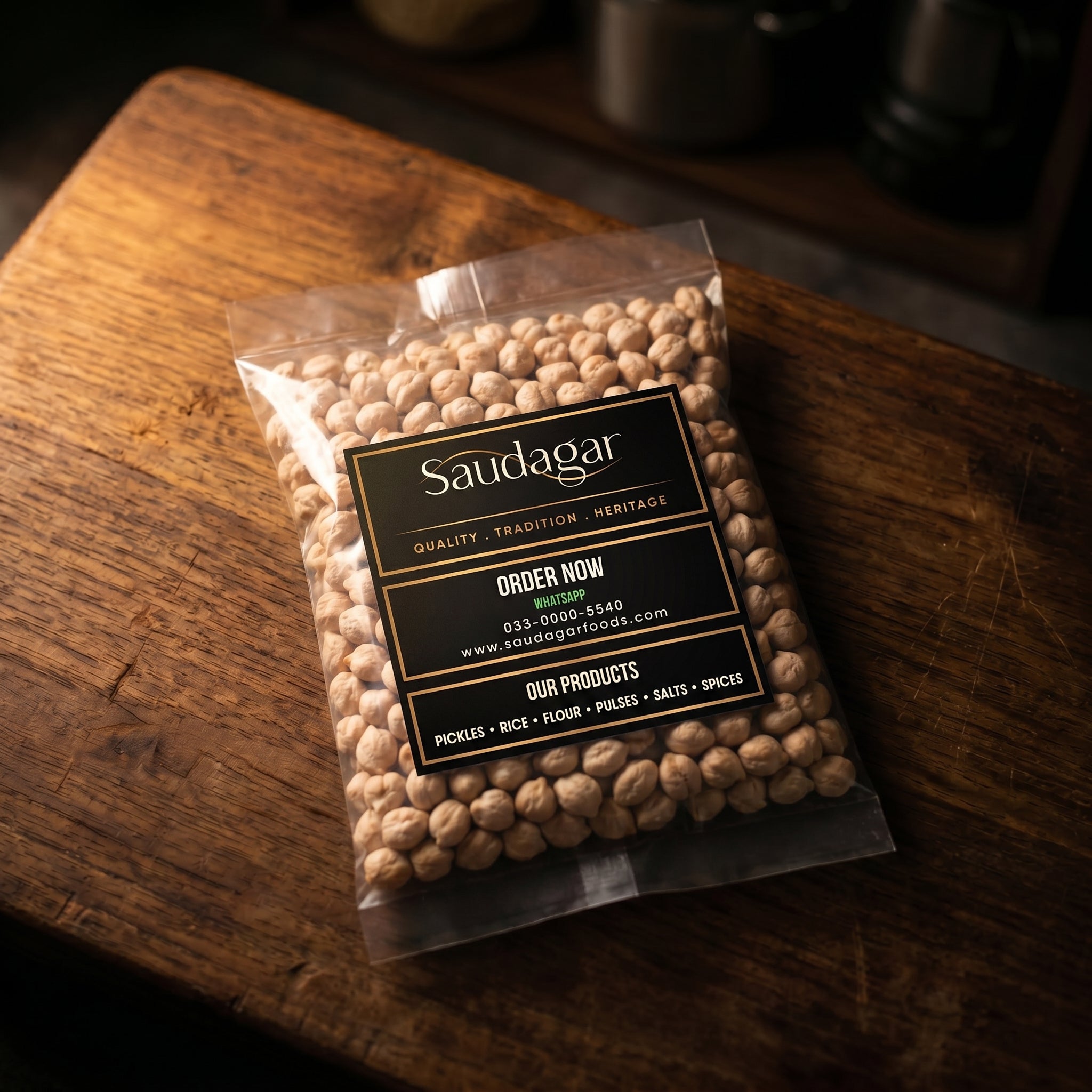 Saudagar Channa White Mota — 1kg