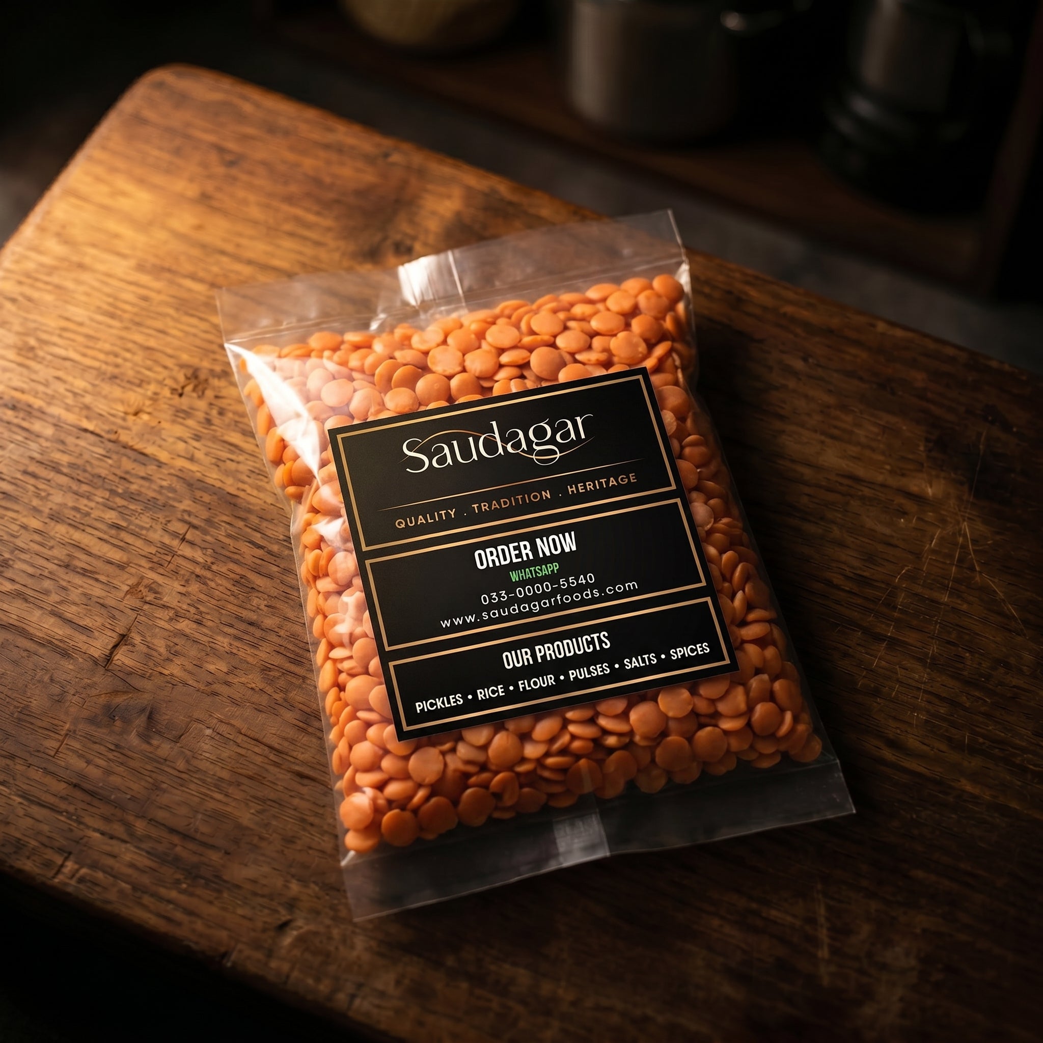 Saudagar Dal Masoor Red Moti — 1kg